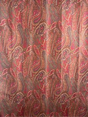 Pottery Barn Scarlett Paisley 100% Silk Lined Curtain Panels Pair 50x90 FLAW